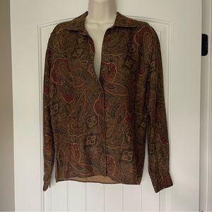 Ralph Lauren Vintage Paisley Button Down Retro
